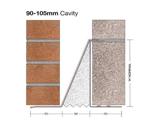 Picture of HD90-4500 mm Heavy Duty Cavity Wall Lintel Heavy Duty Cavity Wall Lintel - 100mm Inner leaf/100mm Outer Leaf Heavy Duty Cavity Wall Lintel - 100mm Inner leaf/100mm Outer Leaf
