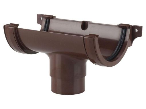 Picture of Rainwater 112mm Roundstyle Running Outlet Brown 