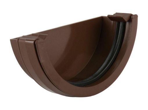Picture of Rainwater 112mm Roundstyle External Stopend Brown 