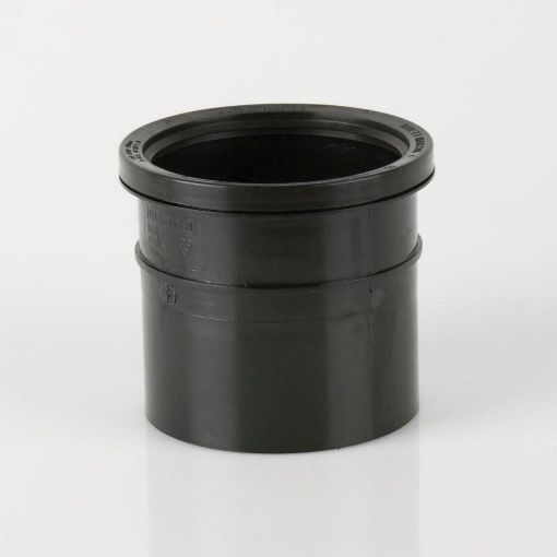 Picture of Brett Martin 110mm Push Fit Soil Single Socket Coupler Black