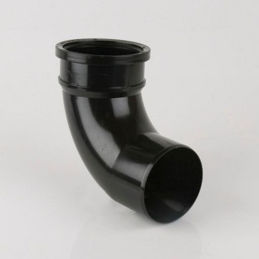 Picture of 110mm Push Fit Soil 92 1/2 deg S/S Bend Black 