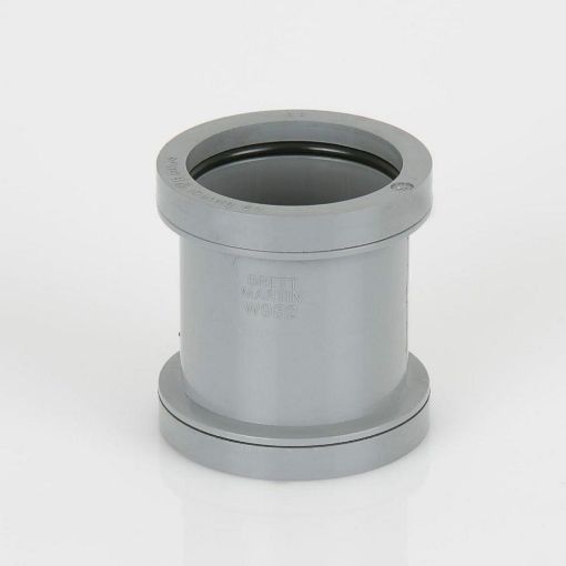 Picture of 40mm Push-Fit Waste Polypropylene Straight Connector Grey 