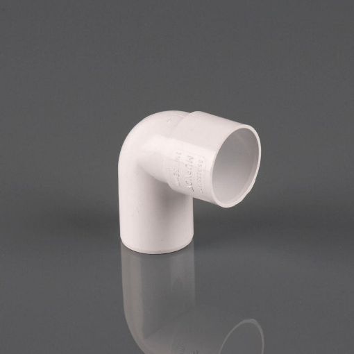 Picture of 32mm Solvent Waste 90 deg Solvent Conversion Bend White Polar 