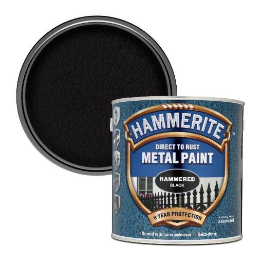 Picture of Hammerite Metal Paint Hammered Black 2.5