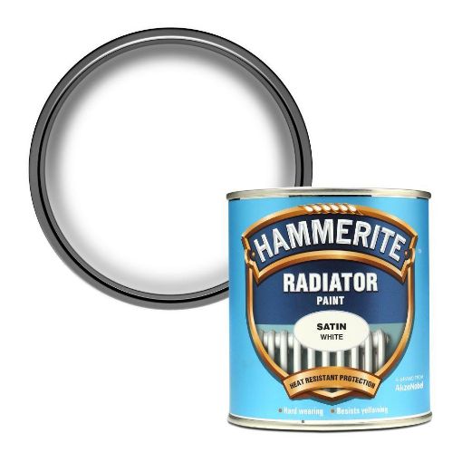 Picture of HM RADIATOR ENAMEL SATIN WHITE 500ML