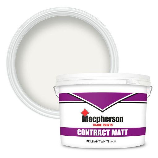 Picture of Macphersons CONTRACT MATT EMULSION  BRILLIANT WHITE 10L
