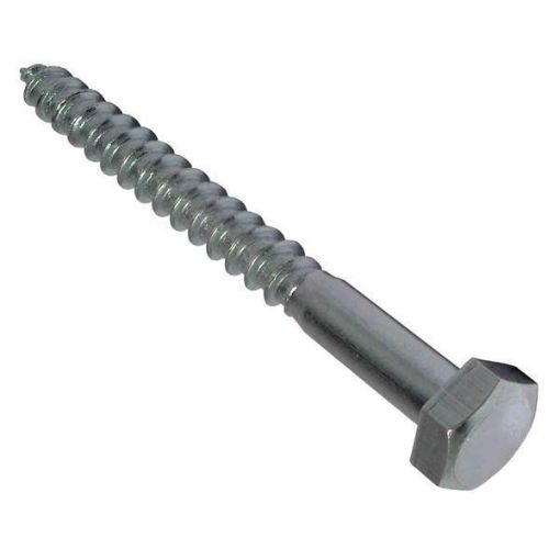 Picture of M8 x 60mm Coach Screws - Zinc Plated - Bag 10