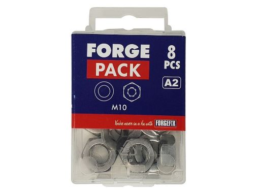 Picture of M12 Hexagonal Nuts & Flat Washers - Stainless Steel Pack 6