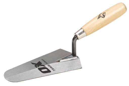 Picture of OX Trade Gauging Trowel - Wooden Handle  7" / 180mm