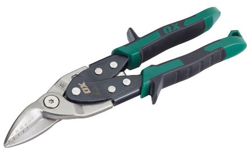 Picture of OX Pro Heavy Duty Aviation Snips Right Cut (Green)