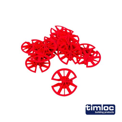 Picture of Plastic Insulation Retaining Discs 80mm Dia Red 1000no.