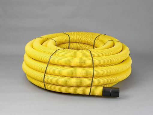 Picture of SWDr 100mm x 50m COIL  YELLOW PERF GAS DUCT BS4962