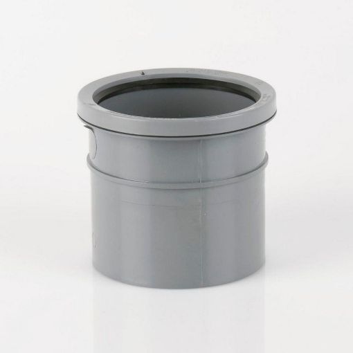 Picture of Brett Martin 110mm Push Fit Soil Single Socket Coupler Grey