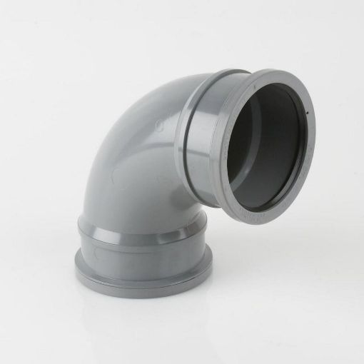 Picture of Brett Martin 110mm Push Fit Soil 92 1/2 deg D/S Bend Grey