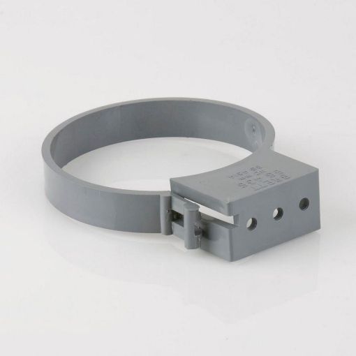 Picture of Brett Martin 110mm Push Fit Soil Single Fixing Pipe Bracket Grey