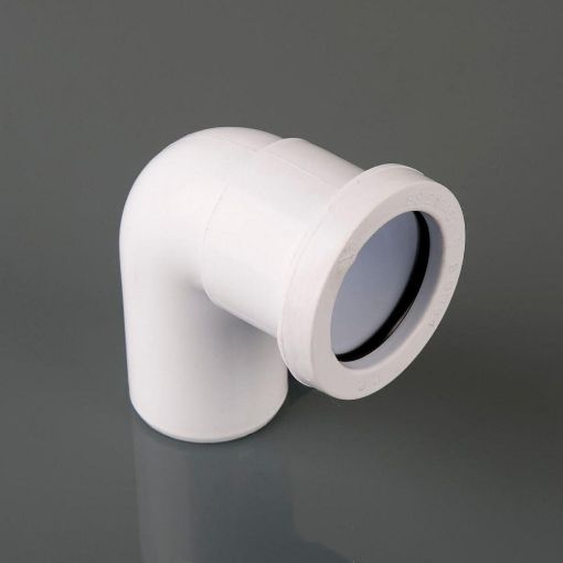 Picture of 32mm Push-Fit Waste Polypropylene 90 deg Conversion Bend White 