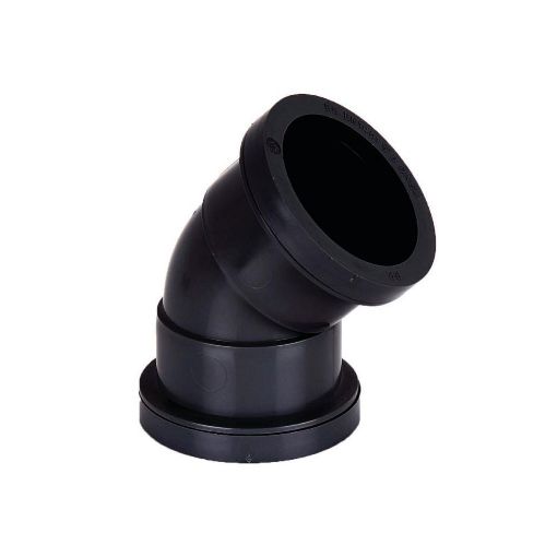 Picture of 32mm Push-Fit Waste Polypropylene 135 deg Obtuse Bend Black 