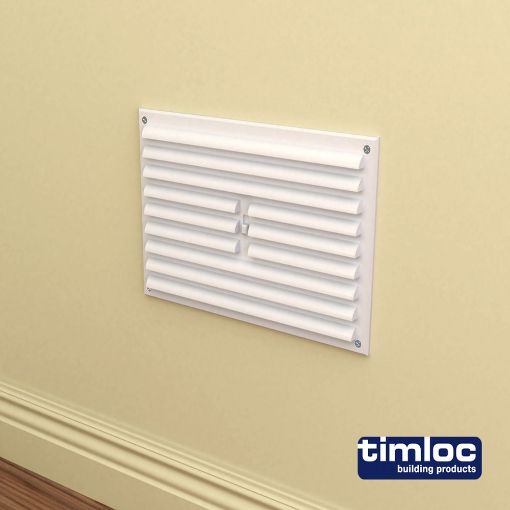 Picture of 9x6 Plastic Internal Hit and Miss Grille Vent White