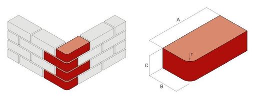 Picture of Blue Single Bullnose 25mm Radius