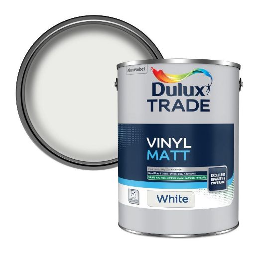Picture of Dulux Trade Vinyl Matt White 5L