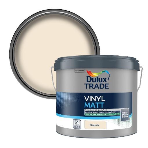 Picture of Dulux Trade Vinyl Matt Magnolia 10L