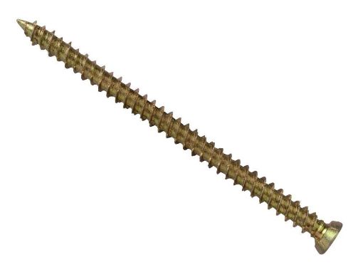 Picture of 7.5 x 112mm Concrete Frame Screw - Zinc Yellow Passivated - Box 100
