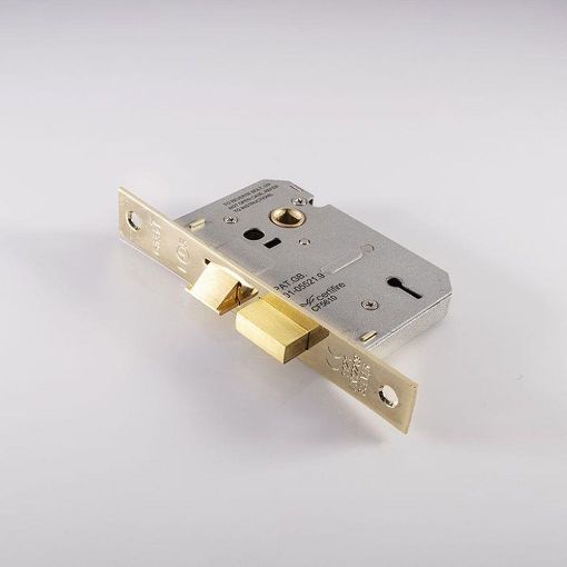 Picture of 3 LEVER CONTRACT MORTICE SASHLOCK - EASI T ELECTRO BRASSED                                                   