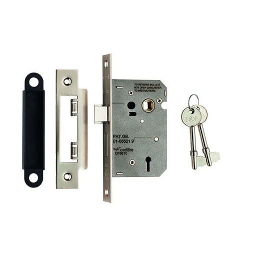 Picture of 3 LEVER CONTRACT MORTICE SASHLOCK - EASI T NICKEL PLATED 