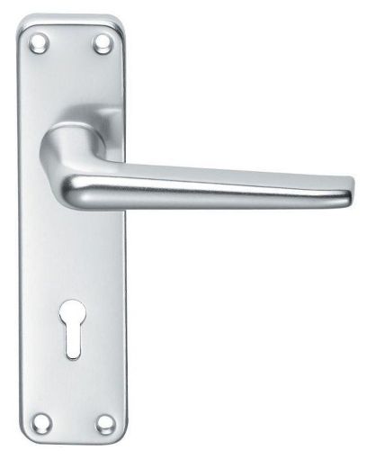 Picture of "ALUMINIUM LEVER ON BACKPLATE - LOCK 57MM C/C