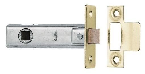 Picture of 2.5" TUBULAR MORTICE LATCH EB ELECTRO BRASSED 64mm