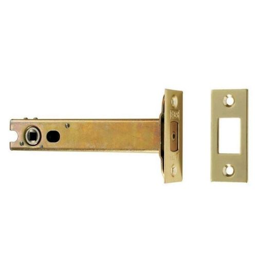 Picture of TUBULAR DEADBOLT LATCH 64MM 45MM BACKSET DUAL FINISH BRIGHT STAINLESS STEEL/SATIN STAINLESS STEEL