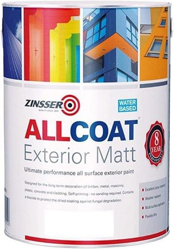 Picture of Zinsser AllCoat Exterior Matt WB White 1L