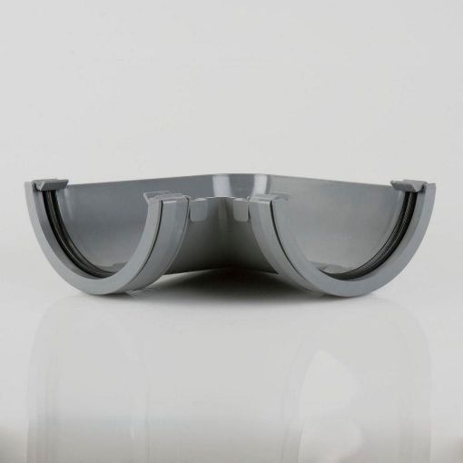 Picture of Rainwater 112mm Roundstyle 90 deg Gutter Angle Grey 