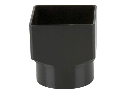 Picture of Rainwater 65mm Square Downpipe Square To Round Adaptor Black 