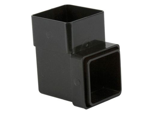 Picture of Rainwater 65mm Square Downpipe 92 1/2 deg Downpipe Bend Black 