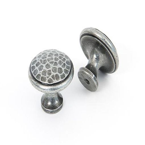 Picture of From The Anvil Pewter Hammered Cabinet Knob - Large