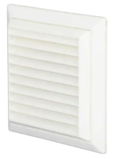 Picture of 100mm Louvred Grille Rnd Spig White