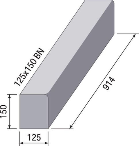 Picture of 125MMX150MMX914MM BN KERB