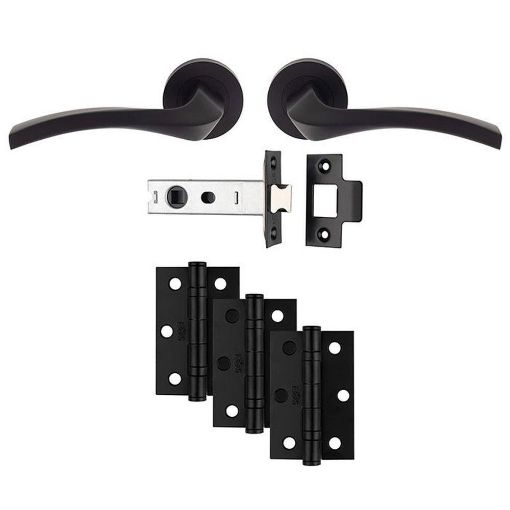 Picture of Carlisle Brass Sines Latch Pack - Ultimate Door Pack - Matt Black