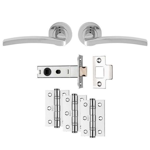 Picture of Carlisle Brass Tavira Latch Pack - Ultimate Door Pack - Polished Chrome