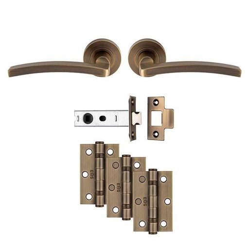 Picture of Carlisle Brass Tavira Latch Pack - Ultimate Door Pack - Antique Brass
