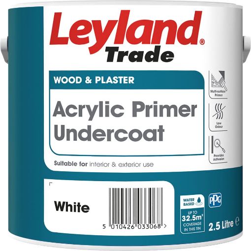 Picture of Leyland Acrylic Primer Undercoat White 2.5L