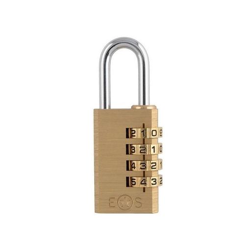 Picture of Carlisle Brass 4 - Wheel Brass Combination Padlock 30Mm - Satin Brass